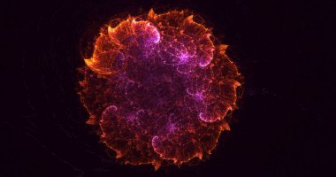 Soyut çok renkli fraktal ışık arkaplanı 3B görüntüleme