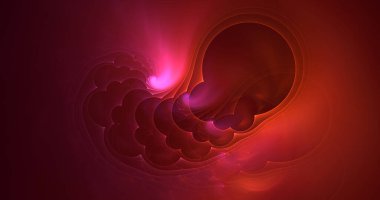 3B soyut renkli fraktal ışık arkaplanı oluşturma