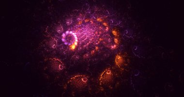 3B soyut renkli fraktal ışık arkaplanı oluşturma