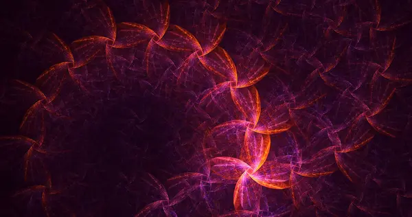 3Dレンダリング抽象的な多色フラクタルライト背景 — ストック写真