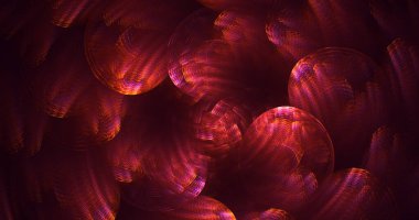 Soyut fraktal ışık arkaplanı 3 boyutlu oluşturuluyor