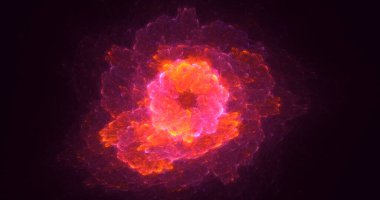 Soyut fraktal ışık arkaplanı 3 boyutlu oluşturuluyor