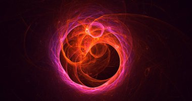 Soyut fraktal ışık arkaplanı 3 boyutlu oluşturuluyor