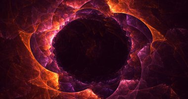 Soyut çok renkli fraktal ışık arkaplanı 3B görüntüleme