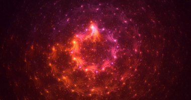 Soyut çok renkli fraktal ışık arkaplanı 3B görüntüleme