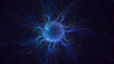 3B soyut renkli fraktal ışık arkaplanı oluşturma