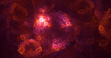 3B soyut renkli fraktal ışık arkaplanı oluşturma