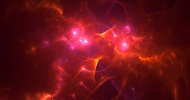 3B soyut renkli fraktal ışık arkaplanı oluşturma