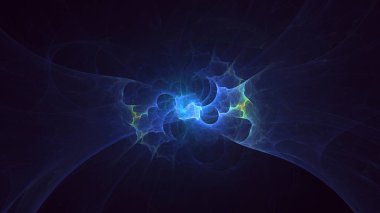 3B soyut renkli fraktal ışık arkaplanı oluşturma