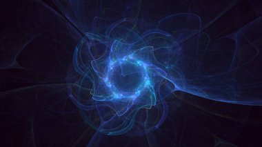 3B soyut renkli fraktal ışık arkaplanı oluşturma