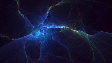 3B soyut renkli fraktal ışık arkaplanı oluşturma