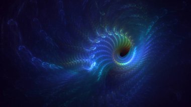 3B soyut renkli fraktal ışık arkaplanı oluşturma