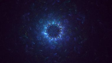 3B soyut renkli fraktal ışık arkaplanı oluşturma