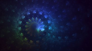 3B soyut renkli fraktal ışık arkaplanı oluşturma