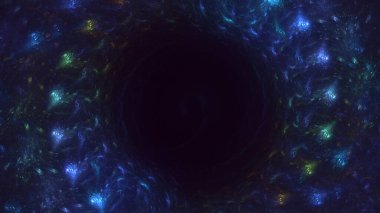 3B soyut yuvarlak ışık arkaplanı oluşturma