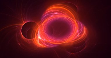 3B soyut renkli fraktal ışık arkaplanı oluşturma