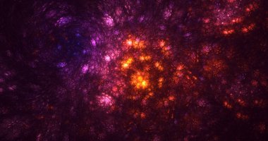 3B soyut renkli fraktal ışık arkaplanı oluşturma