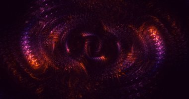 Soyut çok renkli fraktal ışık arkaplanı 3B görüntüleme