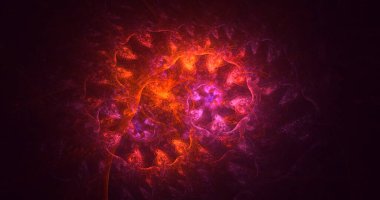 Soyut çok renkli fraktal ışık arkaplanı 3B görüntüleme