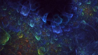 3B soyut renkli fraktal ışık arkaplanı oluşturma