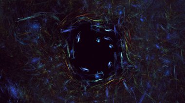 3B soyut renkli fraktal ışık arkaplanı oluşturma