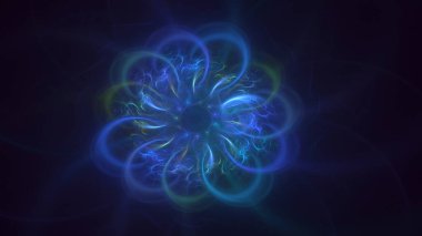 3B soyut renkli fraktal ışık arkaplanı oluşturma