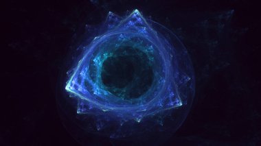 3B soyut renkli fraktal ışık arkaplanı oluşturma