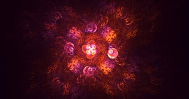 3B soyut yuvarlak ışık arkaplanı oluşturma