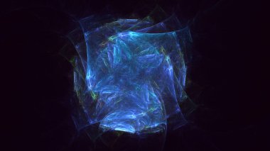 3D, soyut çok renkli teknoloji fraktal ışık arkaplanı oluşturuluyor