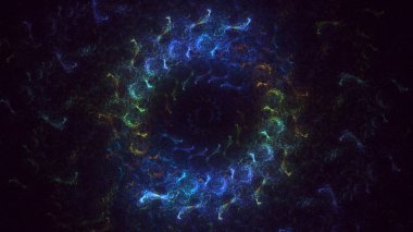 3B soyut yuvarlak ışık arkaplanı oluşturma