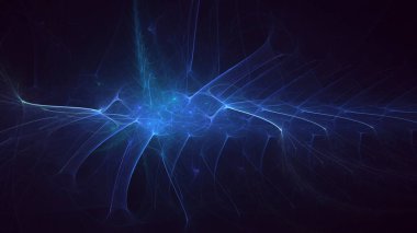 3D, soyut çok renkli teknoloji fraktal ışık arkaplanı oluşturuluyor