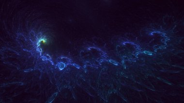 3B soyut renkli fraktal ışık arkaplanı oluşturma