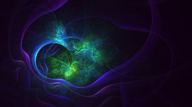 3B soyut renkli fraktal ışık arkaplanı oluşturma