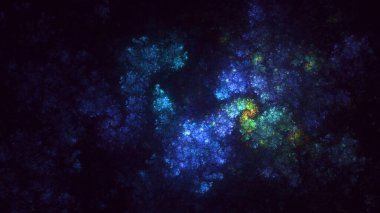 3B soyut renkli fraktal ışık arkaplanı oluşturma