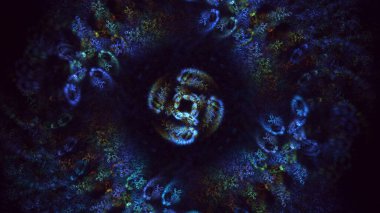 3B soyut yuvarlak ışık arkaplanı oluşturma