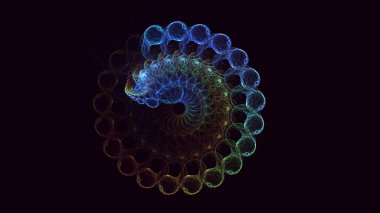 3B soyut yuvarlak ışık arkaplanı oluşturma