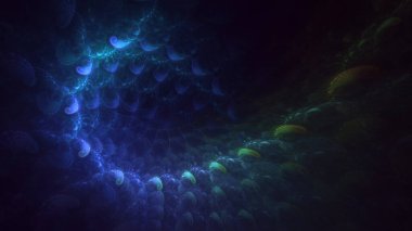 3B soyut renkli fraktal ışık arkaplanı oluşturma