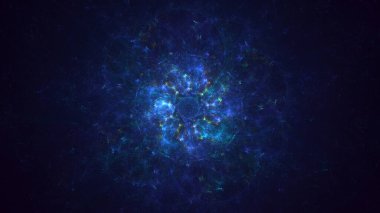 3B soyut renkli fraktal ışık arkaplanı oluşturma