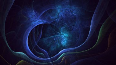 3B soyut renkli fraktal ışık arkaplanı oluşturma