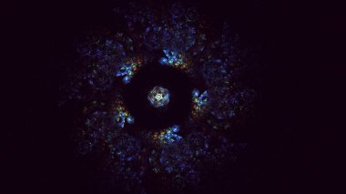 3B soyut yuvarlak ışık arkaplanı oluşturma