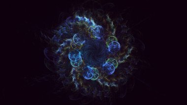 3B soyut yuvarlak ışık arkaplanı oluşturma