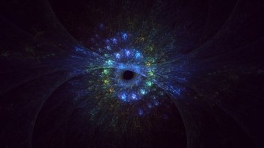 3B soyut yuvarlak ışık arkaplanı oluşturma