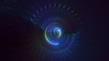 3B soyut renkli fraktal ışık arkaplanı oluşturma