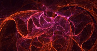 3B soyut renkli fraktal ışık arkaplanı oluşturma