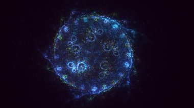 Soyut çember ışık arkaplanı oluşturuluyor