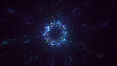 Soyut çember ışık arkaplanı oluşturuluyor