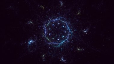 Soyut çember ışık arkaplanı oluşturuluyor