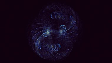 Soyut çok renkli fraktal ışık arkaplanı 3B görüntüleme