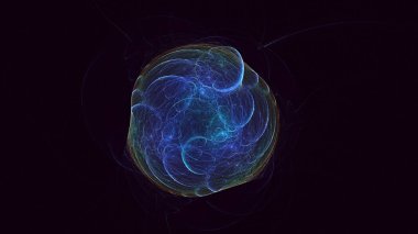 3B soyut yuvarlak ışık arkaplanı oluşturma