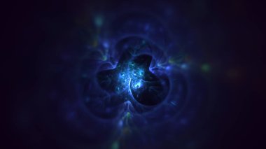 3D, soyut çok renkli teknoloji fraktal ışık arkaplanı oluşturuluyor